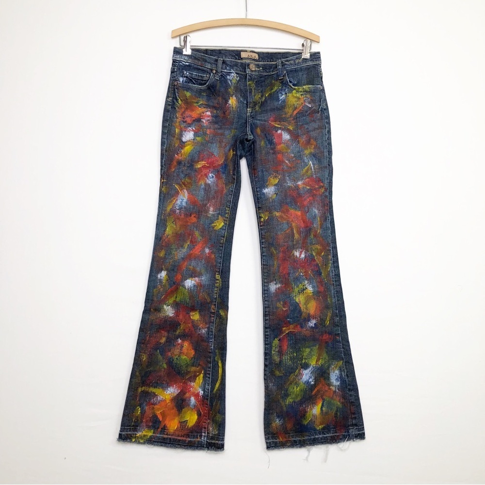 See Thru Soul Custom hand painted jeans